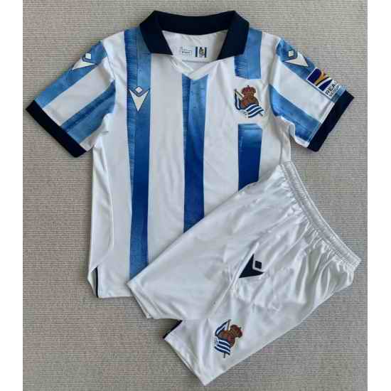 Youth Soccer Jersey Real Sociedad Blue White